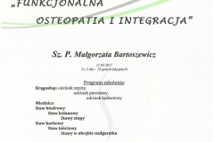 Certyfikat Funkcjonalna Osteopatia I Integracja